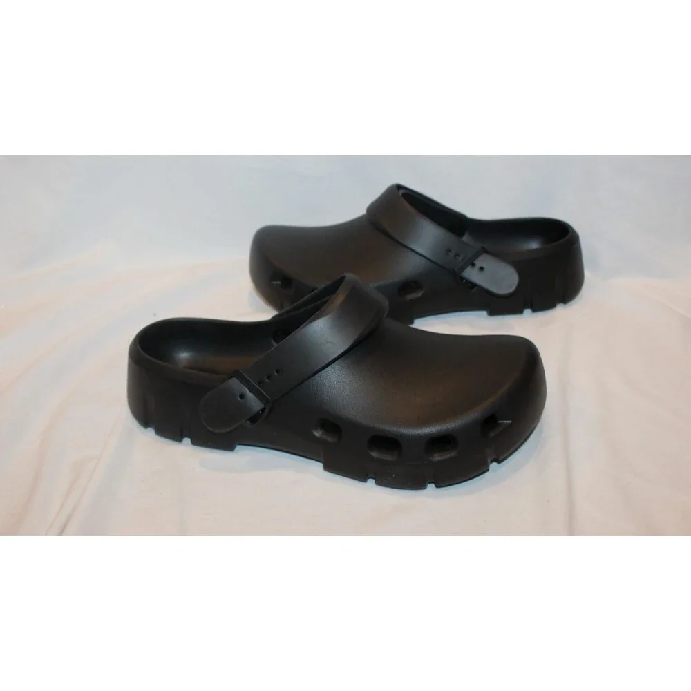 BIRKENSTOCK MEN'S BIRKI FLOW EVA CLOGS BLACK NEW EU 45 REGULAR US 12
